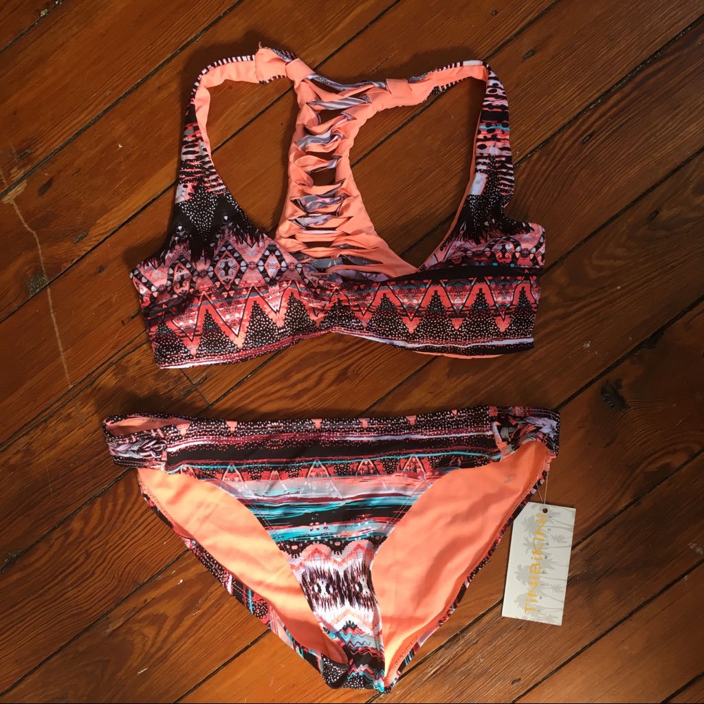 Nwt Patterned Bikini
